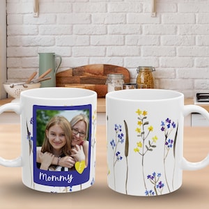 Editable Mother’s Day Mug Design, Personalized Canva Template for Mom, Grandma, Digital Mug Wrap for Sublimation & Print