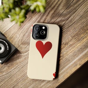 Playing Card Tough Phone Cases, Ace of Hearts iphone 16e pro, iphone 15 pro, iphone 14 13 12 11, samsung s24 samsung s23, samsung s22