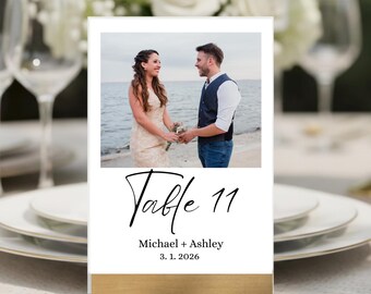 Photo Table Numbers Custom Table Number Signs Table Number Card Wedding Number Guest Table Number Vintage Wedding Table Number Editable Sign