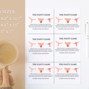 Bachelorette Panty Game Sign Bachelorette Panty Dropper Bachelorette Game Printable Party Game Bachelorette Party Editable Bridal Game Panty image 6