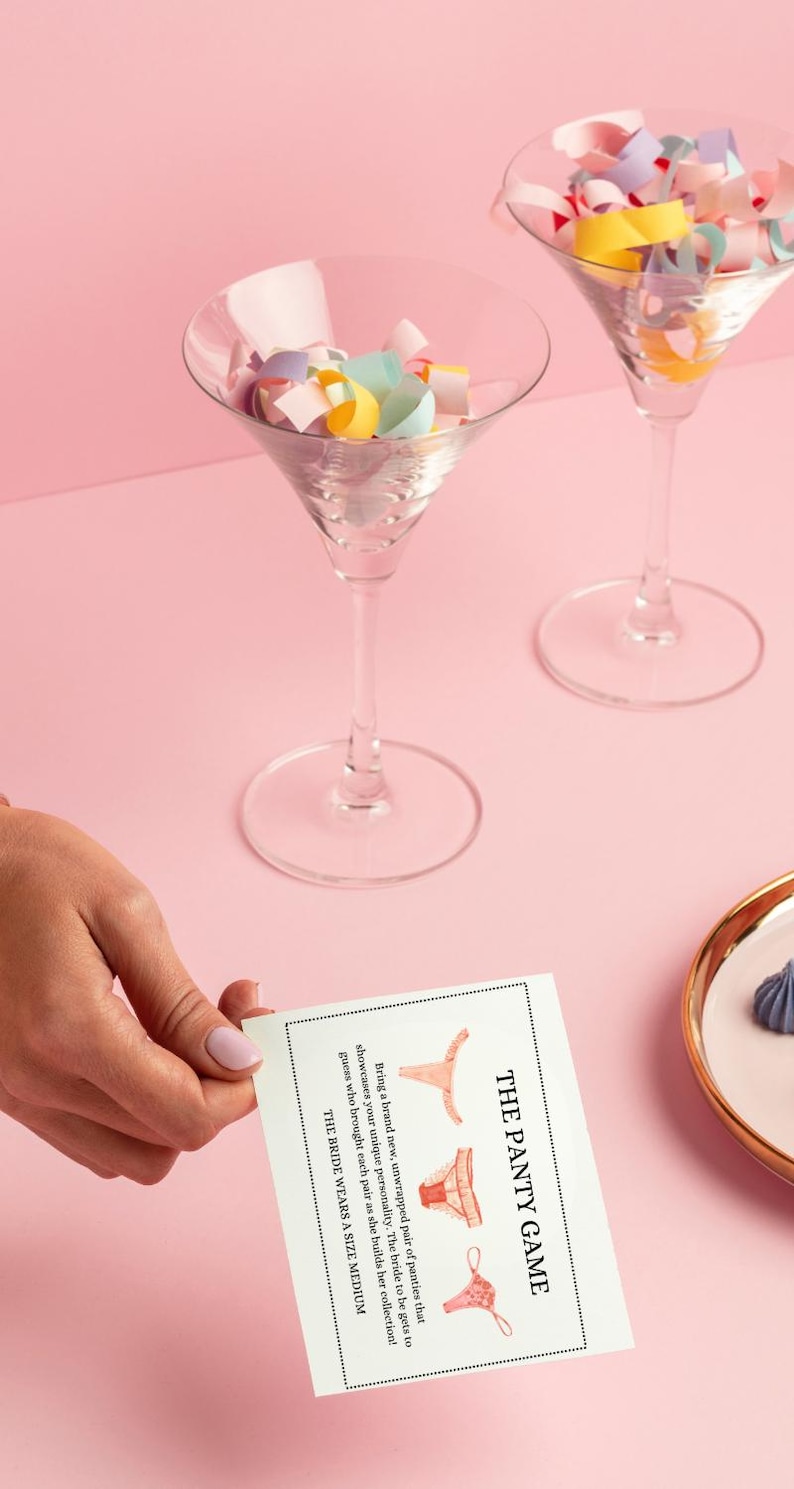 Printable Party Game Bachelorette Party Editable Bridal Game Panty