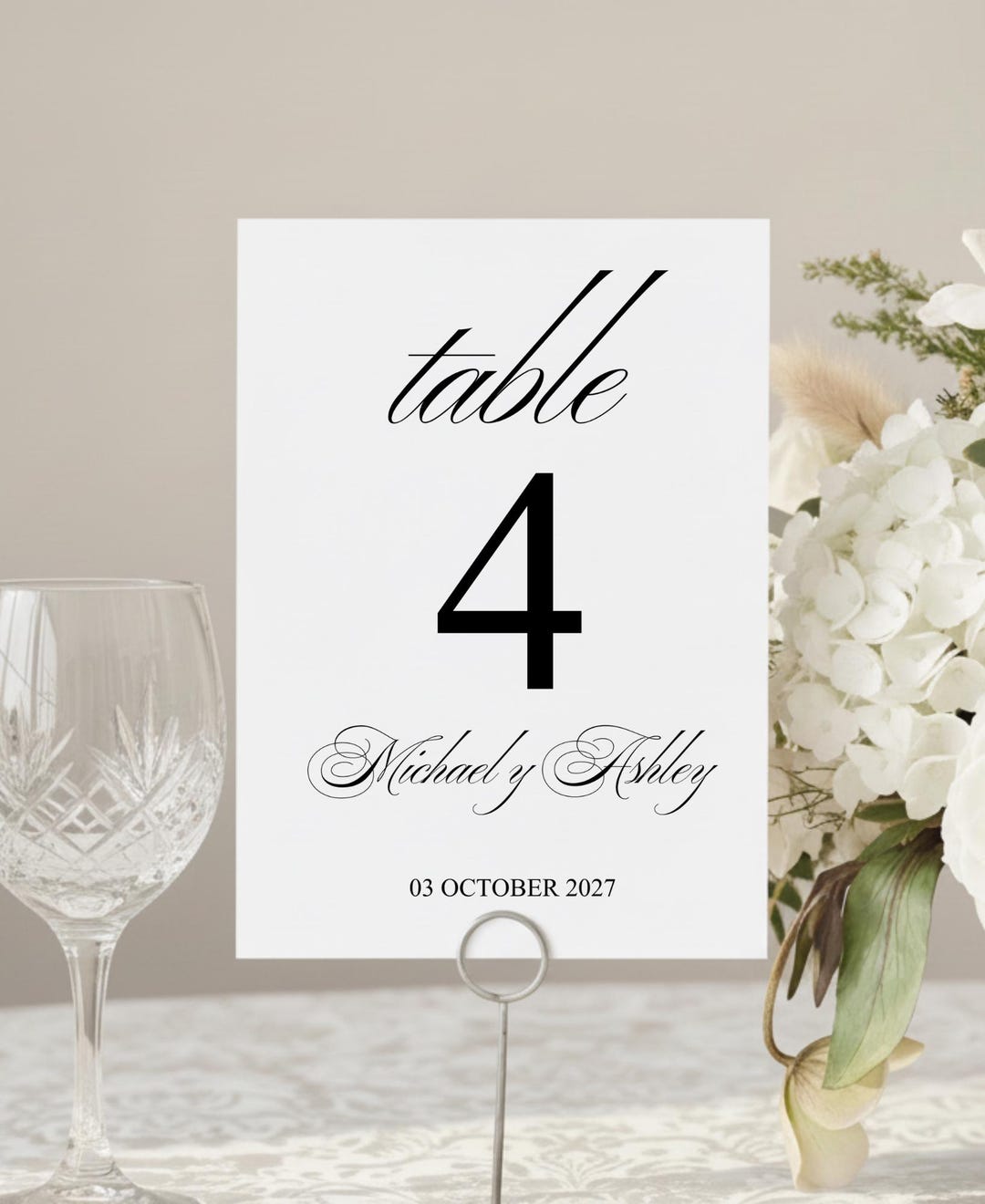 Printable Table Number Sign 5x7 Table Numbers Wedding Table Number ...