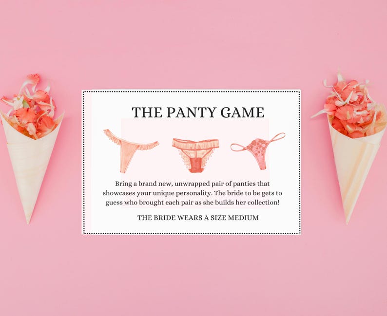Bachelorette Panty Game Sign Bachelorette Panty Dropper Bachelorette