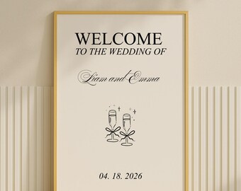 Old Money Wedding Welcome Sign Rehearsal Dinner Sign Template Elegant Welcome Poster The Night Before Custom Wedding Sign Large Welcome Sign