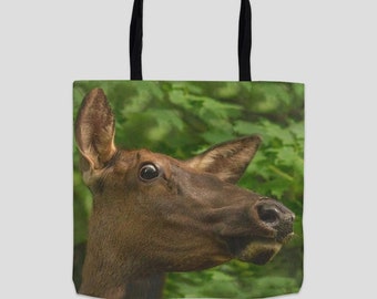 One-Of-A-Kind Elk Tote Bag - Featuring Stunning Photography By Koral Martin - I See You!