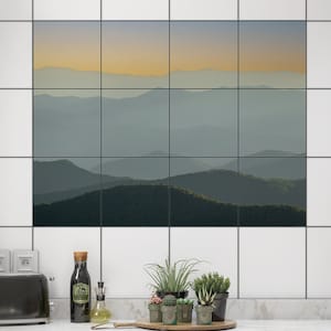 Sunset in the Blue Ridge Mountains Tile Mural  - Backsplash or Wall Art