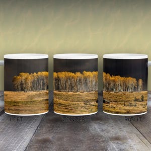 Glow of Golden Aspen Mug before the Storm Photo taken near Telluride Colorado by Koral Martin –  11oz & 15oz