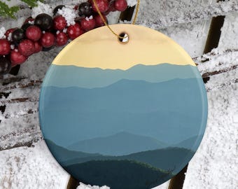Blue Ridge Mountains Ornament: Smoky Mountain Keepsake, Blue Ridge Parkway Photo by Koral Martin