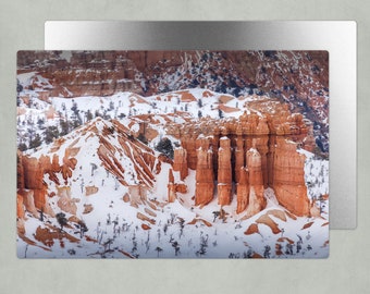 Wondrous Winter Bryce Canyon Photo Print on Metal  - Spectacular Utah National Park Art on Metal  - Available in Multiple Sizes