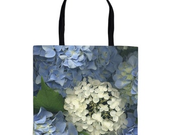 Chic Hydrangea Tote - Stylish Floral Bag For Everyday Use, Photo By Koral