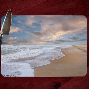 St Augustine Ocean and Beach Cutting Board, Ocean Tempered Glass Chopping Board, Beach Home Decor, Beach Art, Florida Art