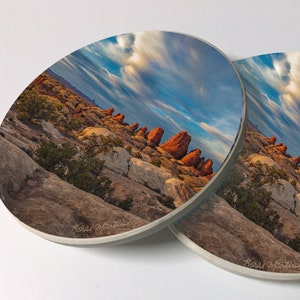 Canyonlands Car Coaster made of Absorbent Sandstone, Canyonlands National Park Utah Coasters for your Car, National Park Car Accessories
