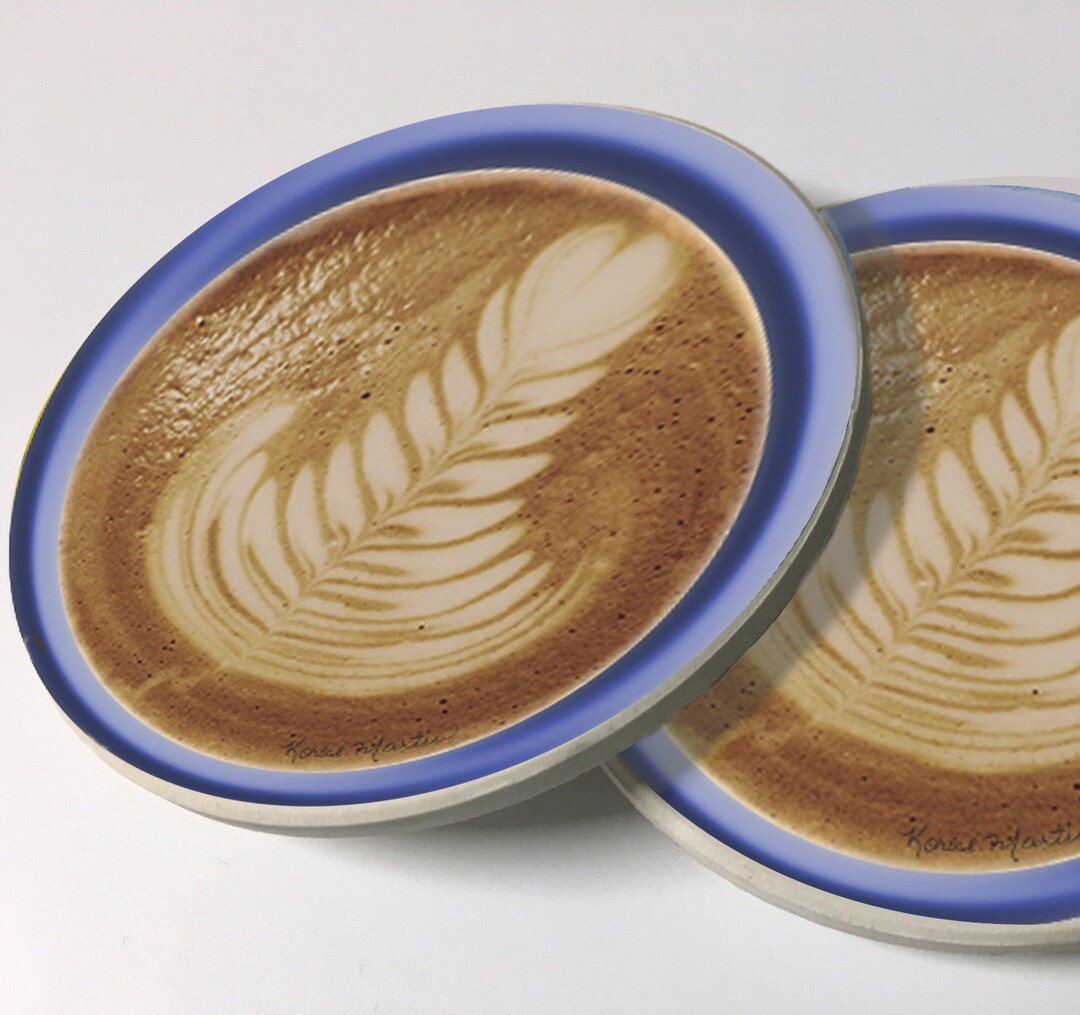 Latte Art Car Coasters Made of Sandstones, Coffee Art Cup Holder ...