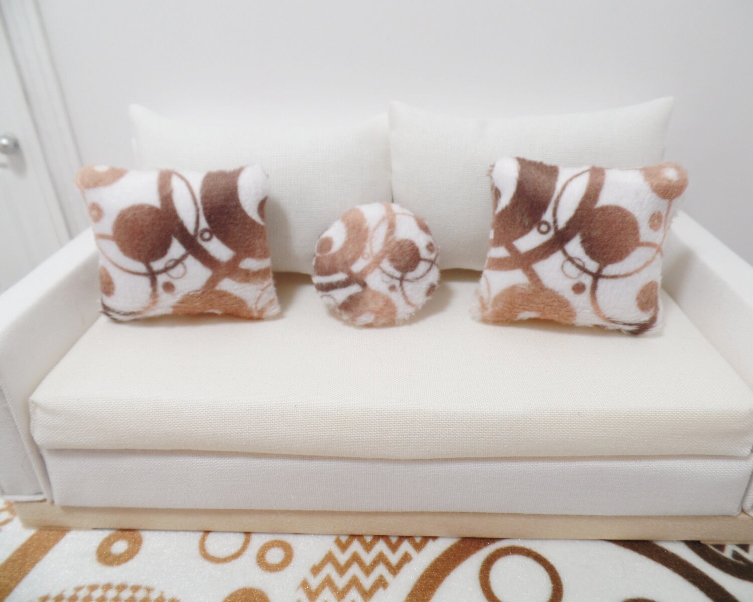 Shades Of Gold And Bronze Circle Throw Pillows Set Of 3 Etsy