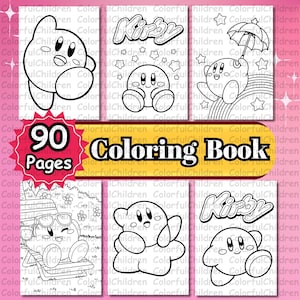 90 Pages/ Coloring Book / Coloring Pages for Kids/ PDF File/Digital Download/A4 Size/Kids Coloring Activity/Coloring Pages/Birthday Activity