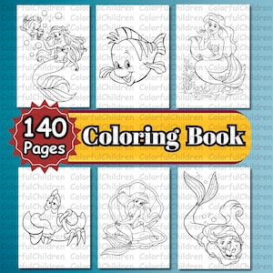 140 Pages/ Coloring Book/ Coloring Pages for Kids/ PDF File/Digital Download/A4 Size/Kids Coloring Activity/Coloring Pages/Princess Coloring