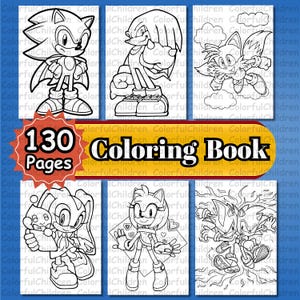 130 Pages / Coloring Book/ Coloring Pages for Kids/ PDF File/ Digital Download/ A4 Size/ Kids Coloring Activity/ Coloring Pages/ Birthday