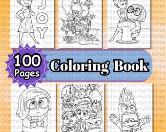 100 Pages/ Coloring Book/ Coloring Pages for Kids/PDF File/Digital Download/ A4 Size/Kids Coloring Activity/Coloring Pages/Birthday Activity