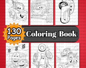 130 ページ/ぬり絵/子供向けぬり絵ページ/PDF ファイル/デジタル ダウンロード/A4 サイズ/子供向けぬり絵アクティビティ/ぬり絵ページ/誕生日アクティビティ