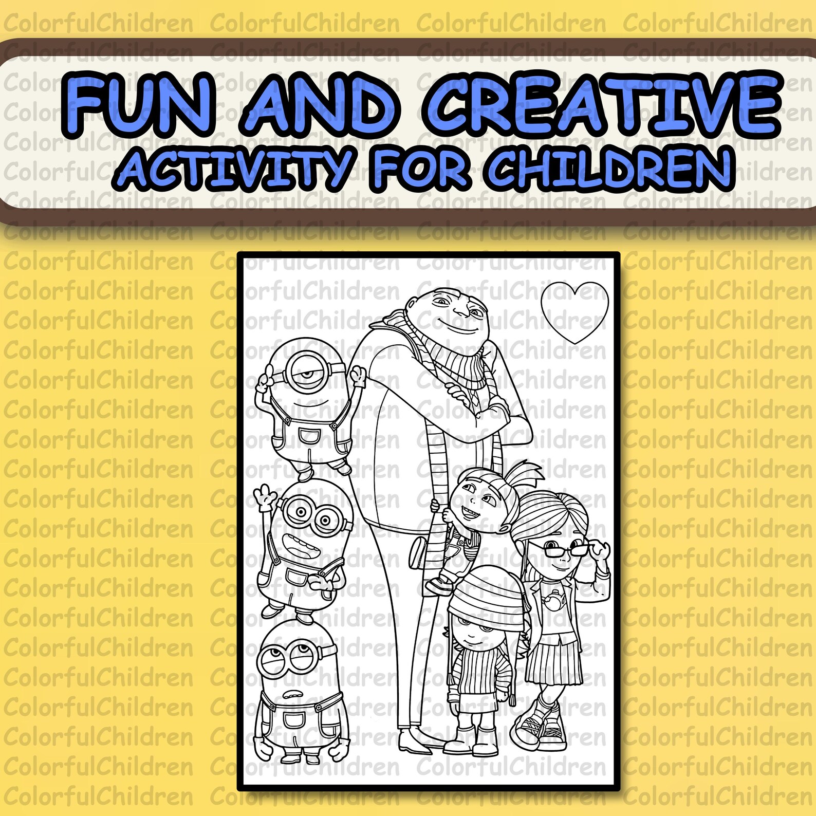 100 Pages / Coloring Book/ Coloring Pages for Kids/ PDF File/ Digital