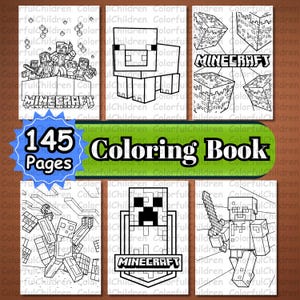 145 Seiten / Minenspiel /Malbuch/ Malseiten für Kinder/ PDF Datei/ digitaler Download/ Größe A4/Kinder färben Aktivität/Malseiten