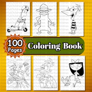 100 Pages / Coloring Book/ Coloring Pages for Kids/ PDF File/ Digital Download/ A4 Size/ Kids Coloring Activity/ Coloring Page/ Birthday