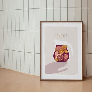 Sangria dolce vita cocktail aperitif poster