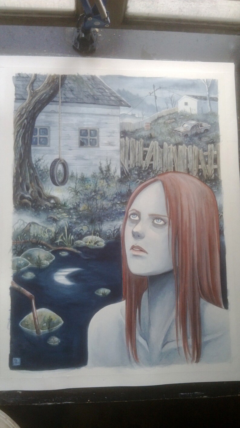 The witching hour Watercolor painting image 2