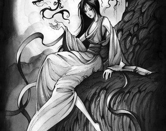 Dragon Lady - Ink drawing