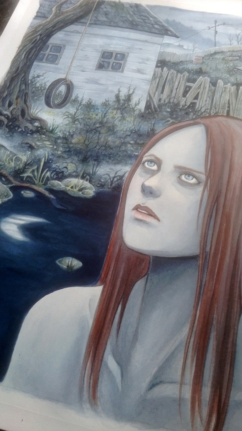 The witching hour Watercolor painting image 3