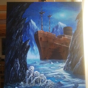 The wreck Acrylic painting image 2