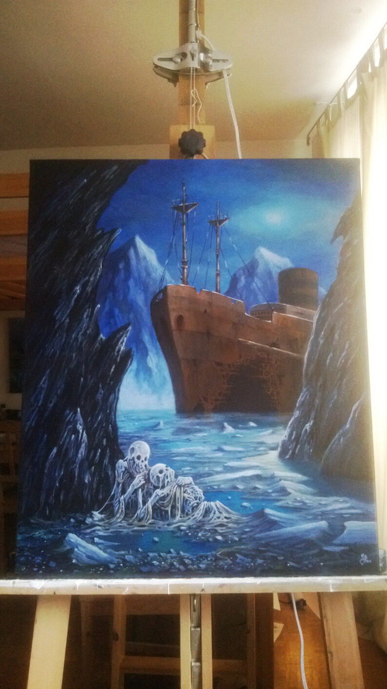 The wreck Acrylic painting image 2