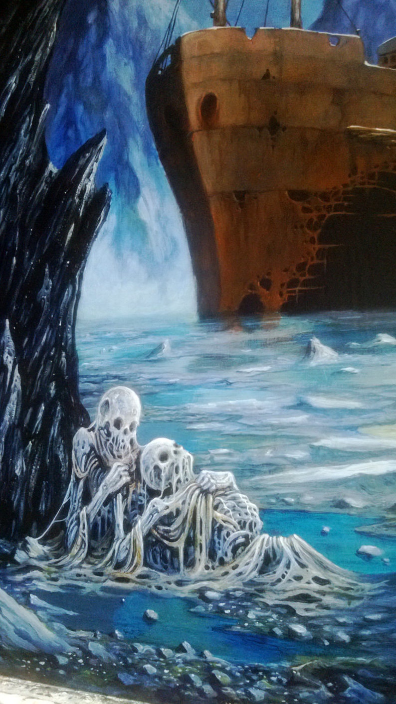 The wreck Acrylic painting image 3