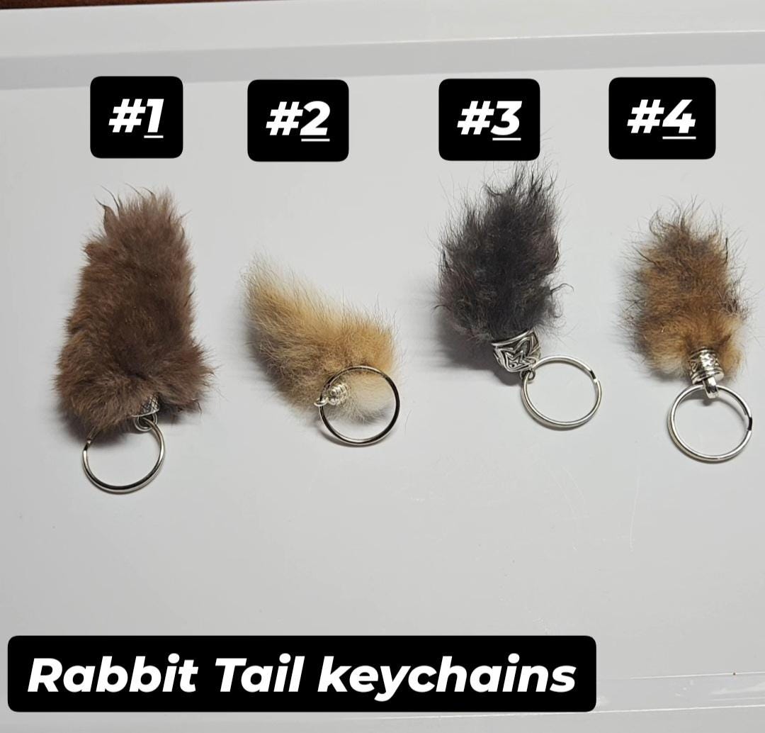 Lucky Rabbit Bunny Tail Keychains - Etsy