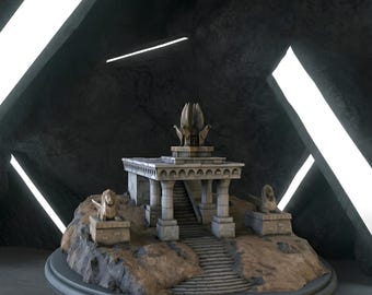 Amon Hen Statue, LOTR Stl File for 3D Printing, Stl 3D model design, Amon Hen STL, Digital STL, Lord of the Rings Stl, Rohan, Gondor Statue