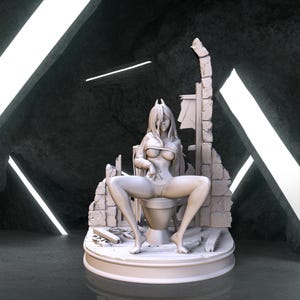 Girl in Toilet NSFW Figure, NSFW Girl Digital 3D Model, NSFW Girl Figure Stl 3D model design, Nsfw Girl Stl File 3D Printing, Nsfw Girl Digi