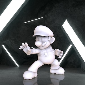 Super Mario Pose Figure, Super Mario Digital 3D Model, Super Mario Bros Stl 3D model design, Mario Stl File 3D Printing, Super Mario Digital
