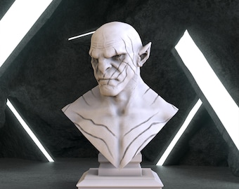 Azog the Defiler Bust, Lord of the Rings Stl, Stl 3D model design, Azog Bust STL, LOTR Stl File 3D Printing, Digital STL,  Mordor, Isengard