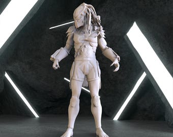 Alien vs Predator Figure, Xenomorph Digital 3D Model, Predator Statue Stl File 3D Printing, Alien Stl 3D model design, Statue, Digital STL