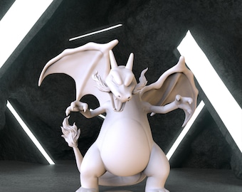 Charizard Figure, Pokemon Digital 3D Model, Pokemon Stl 3D model design, Charizard Stl File for 3D Printing, Pokemon Digital STL, Charizard