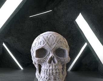Celtic Skull, Celtic Skull Digital 3D Model, Celtic Skull Stl 3D model design, Celtic Skull Stl File for 3D Printing, Skull Digital STL