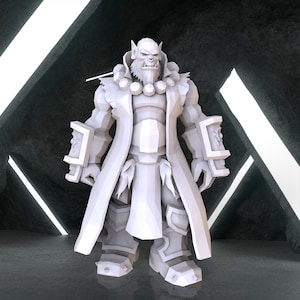 Thrall Figure, World of Warcraft Digital 3D Model, Thrall Figure Stl 3D model design, Wow Stl File 3D Printing, Warcraft Digital STL