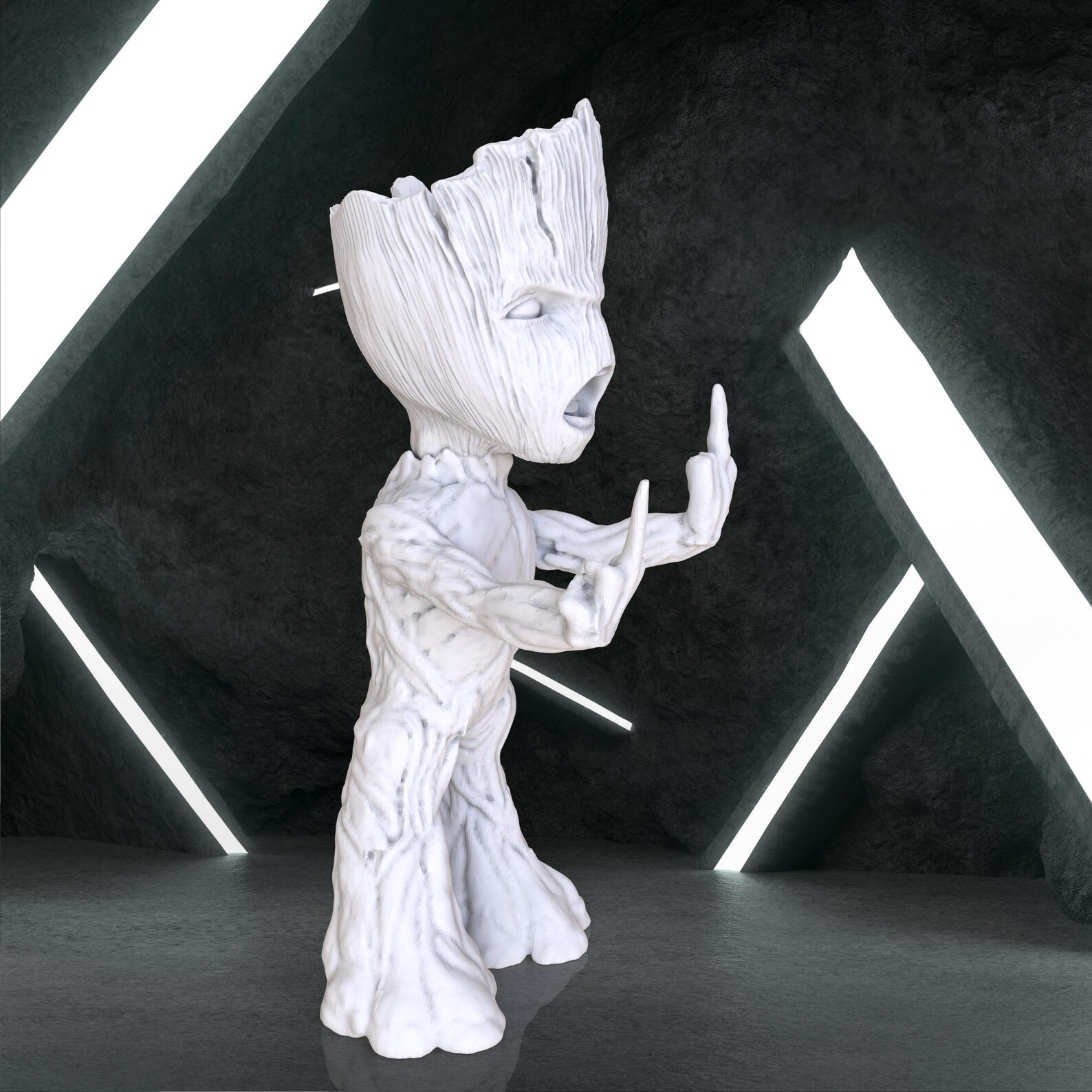 Angry Groot Figure, Groot Digital 3D Model, Groot Stl 3D Model Design ...