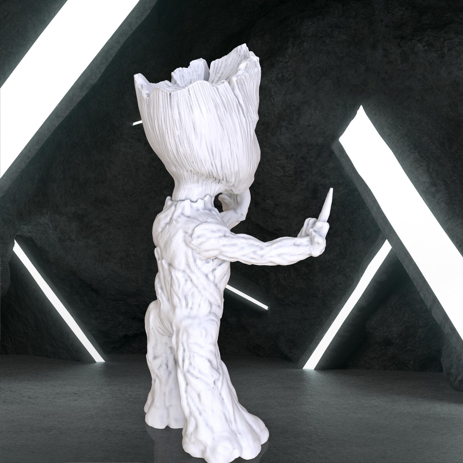 Angry Groot Figure, Groot Digital 3D Model, Groot Stl 3D Model Design ...