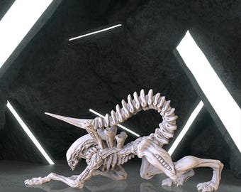 Xenomorph Figure Alien 3D, Stl model design, Statue, Xenomorph Digital STL, Xenomorph Digital 3D Model, Predator Statue Stl File 3D Printing
