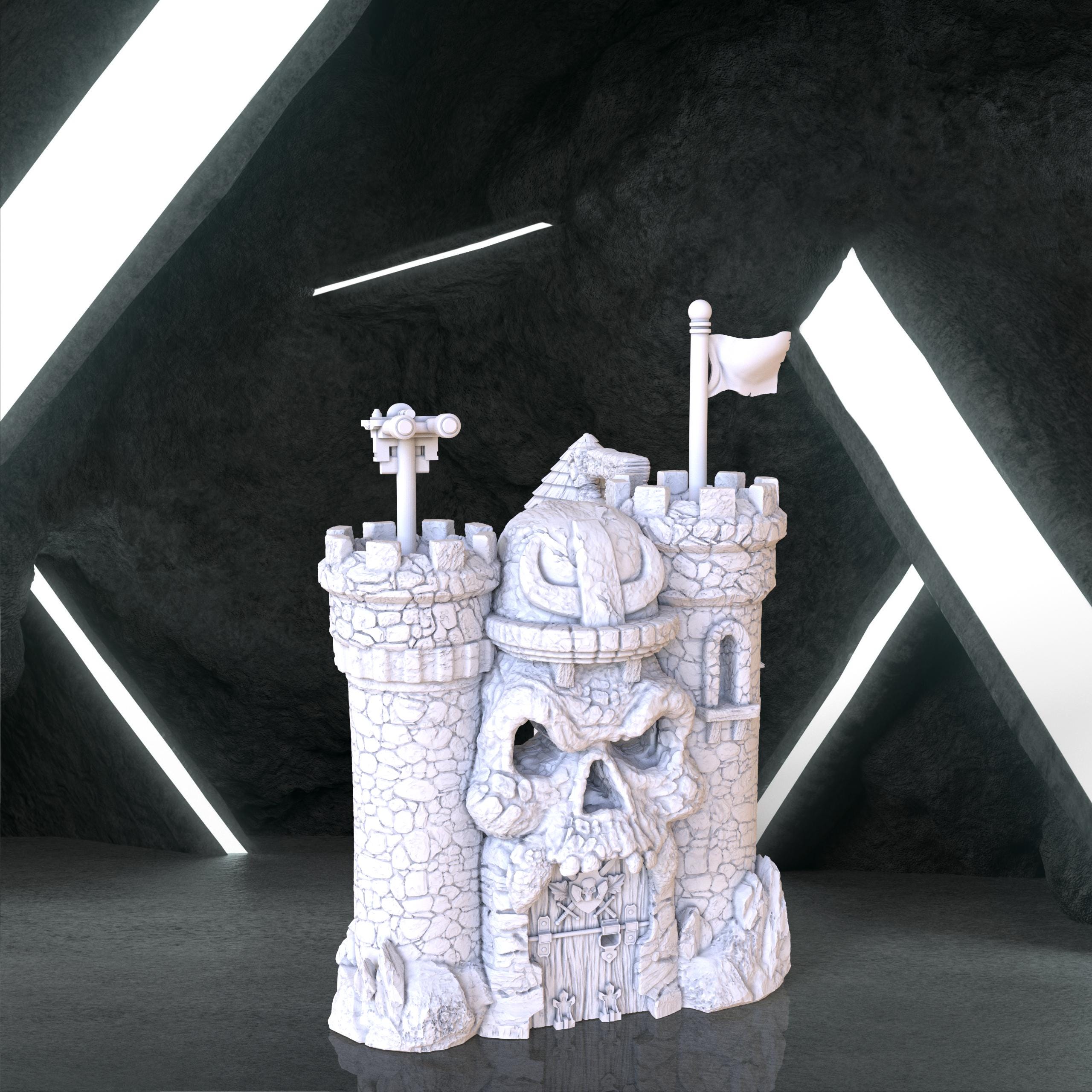Skull Castle Figure, Skull Castle Digital 3D Model, Castle Stl 3D Model ...