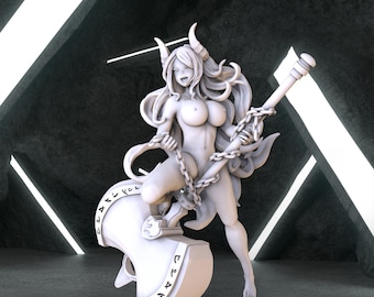 Naked The Hammer Woman NSFW Figur, Hammer Digitales 3D-Modell, NSFW Mädchenfigur Stl 3D-Modell Design, Hammer Stl-Datei 3D-Druck, NSFW Girl