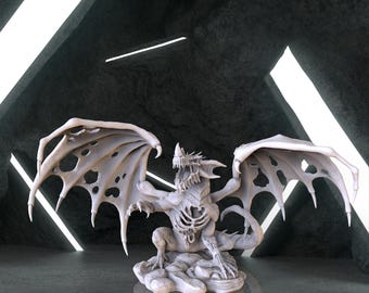 Blue Zombie Dragon Figure, Dragon Digital 3D Model, Dragon Figure Stl 3D model design, Dragon Stl File 3D Printing, Dragon Digital STL