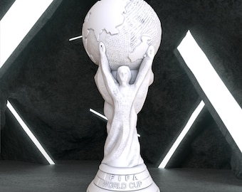 Soccer Champion Trophy digital STL File, Football Tournament Cup 3d model Decor, 3D Printable Award Model digital stl file, Cup 3d stl