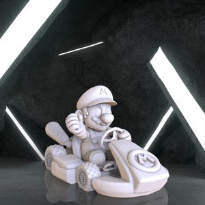 Mario Kart Figur, Super Mario Digitales 3D-Modell, Super Mario Bros Stl 3D-Modelldesign, Mario Stl-Datei 3D-Druck, Digital STL